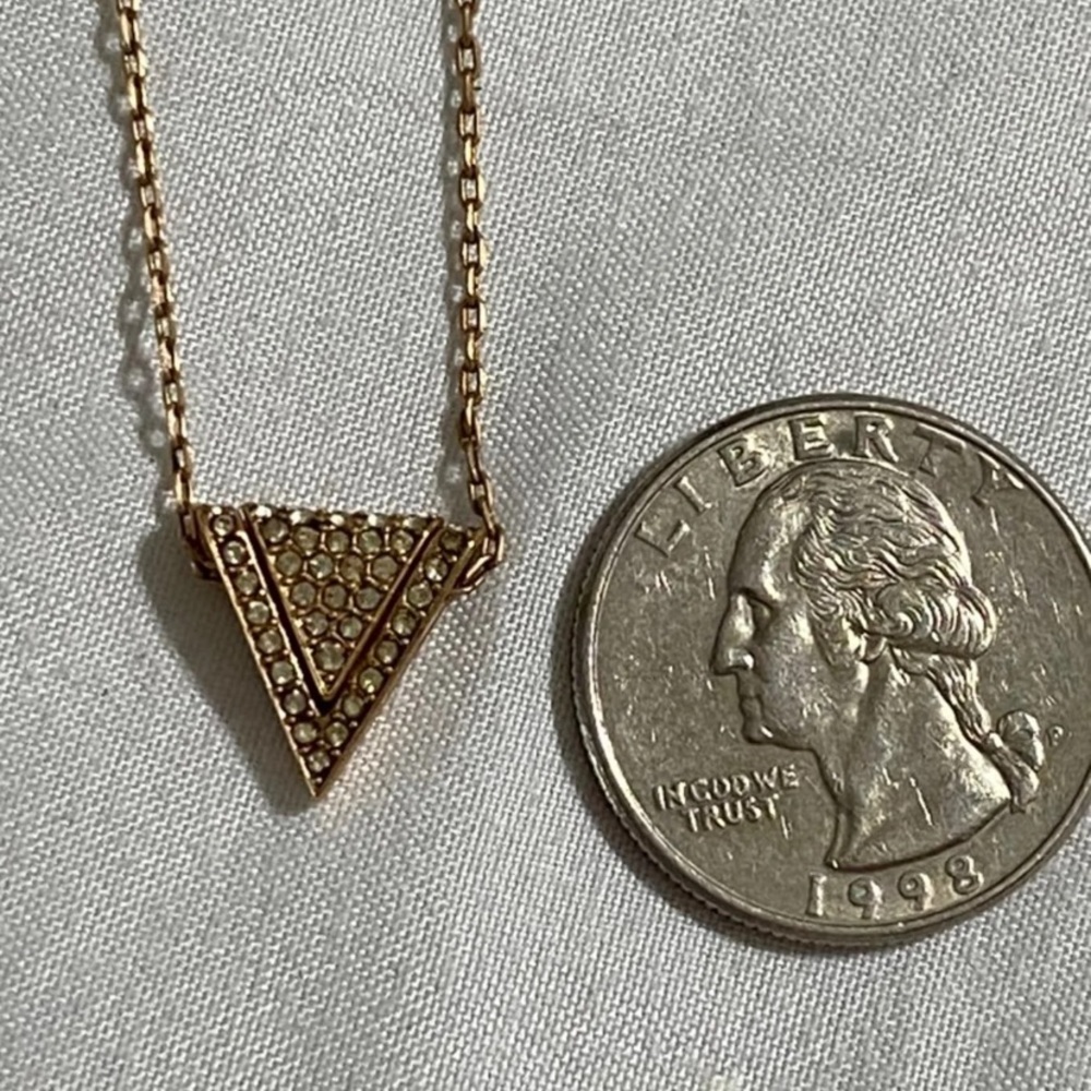 Swarovski triangle crystal necklace - Picture 3 of 5